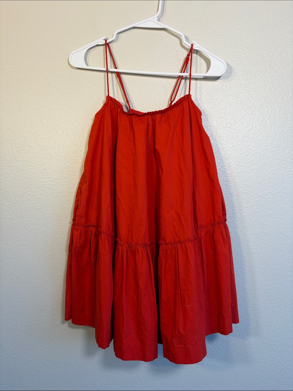 Abercrombie & Fitch Red Tiered Mini Dress